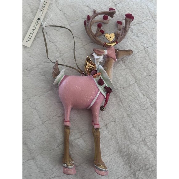 Patience Brewster Krinkles Ornament DASHAWAY CUPID Reindeer 08-30235 w/ box - Picture 1 of 8